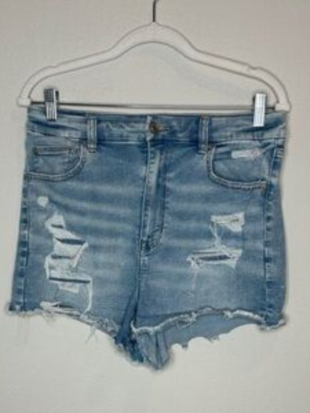 Blue Distressed Jean Shorts
